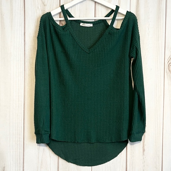 Green Waffle Knit Top - Picture 9 of 10